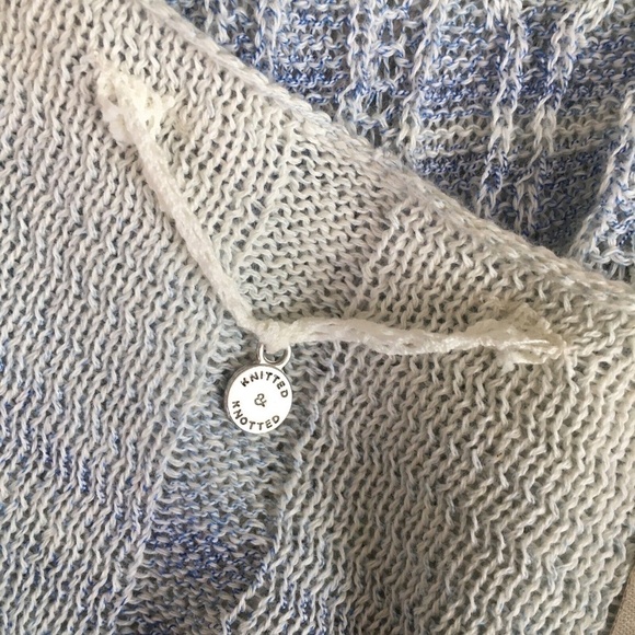 Anthropologie KNITTED & KNOTTED Pastel Ombré Beach Duster Cardigan Medium Petite - Picture 11 of 14